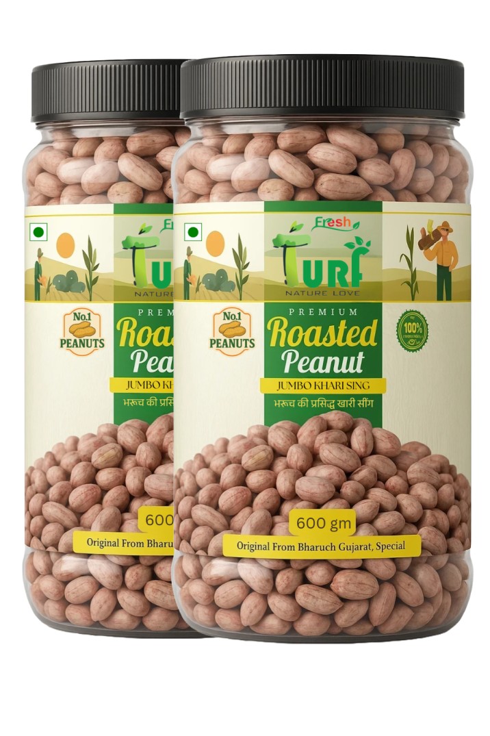 Turf Fresh Premium Bharuch Roasted Peanuts Handpicked A1 Quality